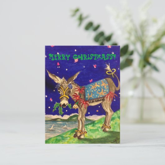 Ezel Kerst Kaarten (Staand voorkant)