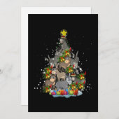 Ezel Kerstboom Grappige Ezel Liefhebber Geschenken Feestdagenkaart (Voorkant / Achterkant)