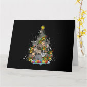 Ezel Kerstboom Grappige Ezel Liefhebber Geschenken Kaart (Gele Bloem)