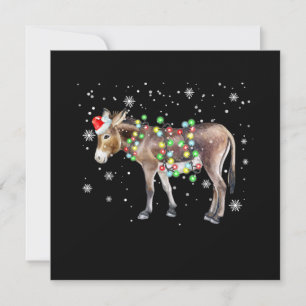 Ezel Kerstlichten Kleur    Kerstman Ezel Cadeau Feestdagenkaart