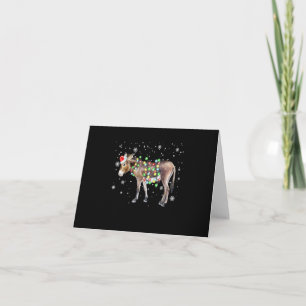Ezel Kerstlichten Kleur Kerstman Ezel Cadeau Kaart