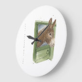 Ezel klok - Schattige - Gewoon op je wachten (Hoek)