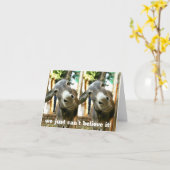 *EZEL KOPPEL IS GEWOON IN ONGELOOF * 50ste VERJAAR Kaart (Gele Bloem)