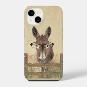 Ezel met bril voor betweters iPhone 14 hoesje