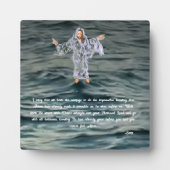 Ezel met canvas :Jezus loopt op het water Fotoplaat (Voorkant)