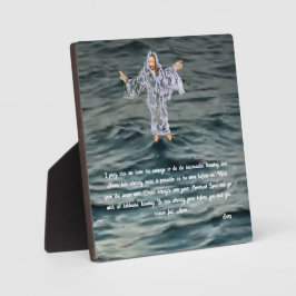 Ezel met canvas :Jezus loopt op het water Fotoplaat