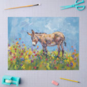 Ezel met Wildflower Impressionist Decoupage Tissuepapier (Craft)