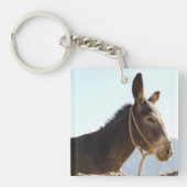 Ezel Muildier Boerderij Dier Land Bestemming Sleutelhanger (voorkant)