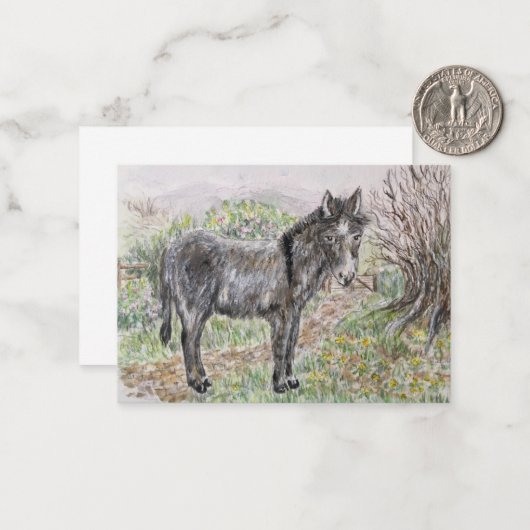 ezel notitiekaartje (Voorkant / Achterkant in situ)