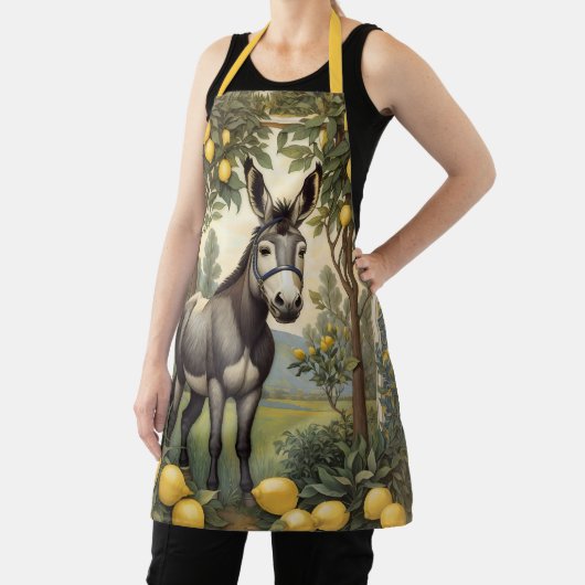  ezel onder de citroenbomen schort (Insitu)