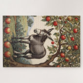ezel onder een appelboom legpuzzel (Horizontaal)