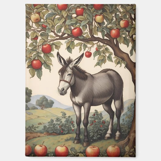  ezel onder een appelboom magneet (Voorkant)