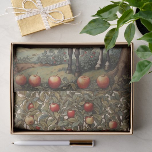  ezel onder een appelboom tissuepapier (Geschenk)