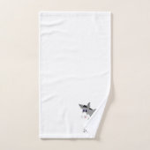 Ezel ontwerp met monogram bad handdoek (Handdoek)