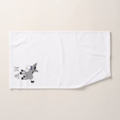 Ezel ontwerp met monogram bad handdoek (Handdoek)