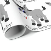 Ezel Ontwerp Verjaardag Cadeaupapier (Rol Hoek)
