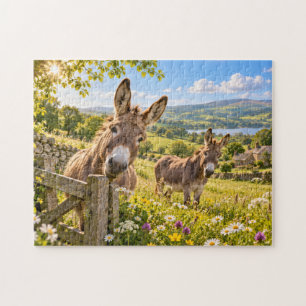 Ezel Platteland Weiland Landelijk Landschap Legpuzzel