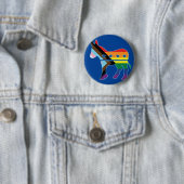 Ezel Progress Pride vlag Democratisch Ronde Button 5,7 Cm (In situ)