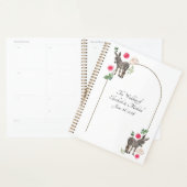Ezel Roze Bloemige Rustieke Bruiloft Planner (Display)