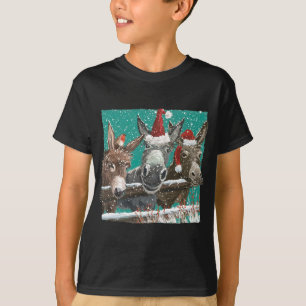 Ezel Santa Hat Donkey Liefhebber Schattige Ezel Ke T-shirt