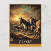 Ezel | Schattige familie  Briefkaart (Voorkant)