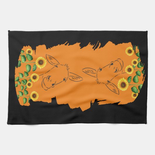 Ezel Zonnebloemen Theedoek (Horizontaal)
