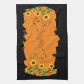 Ezel Zonnebloemen Theedoek (Verticaal)