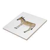 Ezelboerderij Dieren waterverf Boerderij kunst Tegeltje (Zijkant)