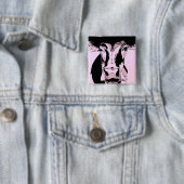 ezelcowboy vierkante button 5,1 cm (In situ)