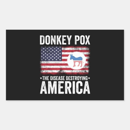 Ezelpokken De ziekte die Amerika verwoest Rechthoekige Sticker (Voorkant)
