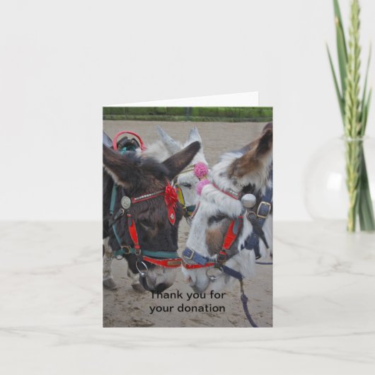 Ezels bij de Seaside Donation Kaart (Voorkant)