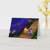 ezels die door het zee lopen kaart (Gele Bloem)