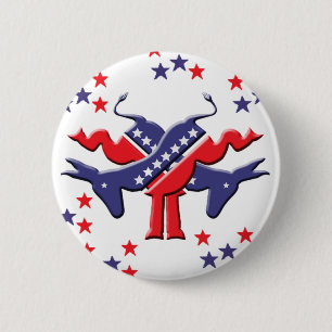 Ezels die Knoop schoppen Ronde Button 5,7 Cm