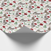 Ezels en rode rozen bruiloft inpakpapier (Hoek)