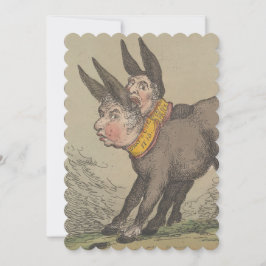 Ezels - Flat Invitation maat 12,7 cm x 17,8 cm Save The Date