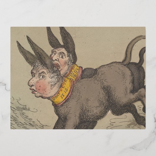 Ezels - Folie Vakantie Briefkaart (Voorkant)