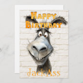 Ezel's Grappige Verjaardag Feestdagenkaart (Voorkant / Achterkant)