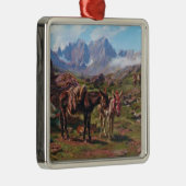 Ezels in de Pyreneeën (Rosa Bonheur) Metalen Ornament (Rechts)