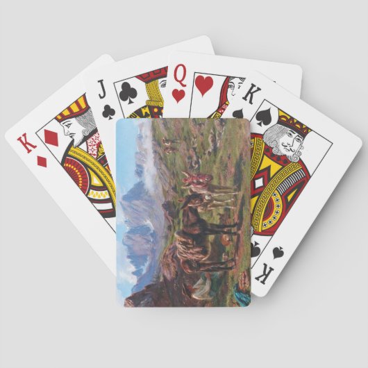 Ezels in de Pyreneeën (Rosa Bonheur) Pokerkaarten (Achterkant)