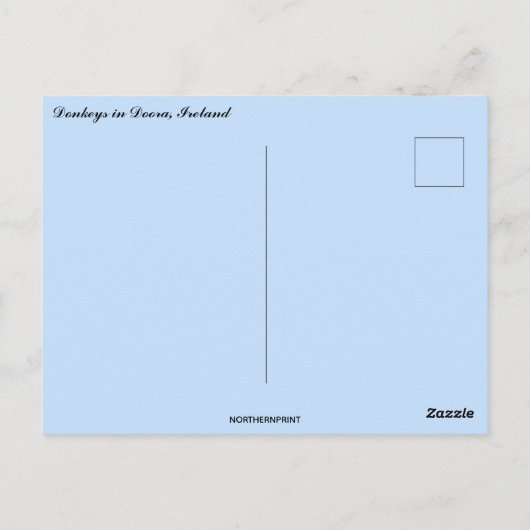 Ezels in Doora België Briefkaart (Achterkant)