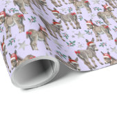 Ezels in Santa Hats Christmas Wrapping Paper Cadeaupapier (Rol Hoek)