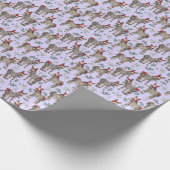 Ezels in Santa Hats Christmas Wrapping Paper Cadeaupapier (Hoek)