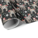 Ezels in Santa Hats Christmas Wrapping Paper Cadeaupapier<br><div class="desc">Ezels in Santa Hats Christmas Wrapping Paper. De kleur van het papier is zwart. Verkrijgbaar in meerdere kleuren,  maten en twee afwerkingen. www.hotpocketgraphics.com</div>