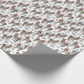 Ezels in Santa Hats Christmas Wrapping Paper Cadeaupapier (Hoek)