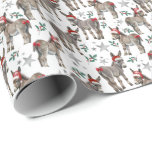 Ezels in Santa Hats Christmas Wrapping Paper Cadeaupapier<br><div class="desc">Ezels in Santa Hats Christmas Wrapping Paper. Papierkleur is wit. Verkrijgbaar in meerdere kleuren,  maten en twee afwerkingen. www.hotpocketgraphics.com</div>