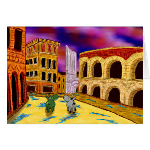 ezels in Verona, Italië