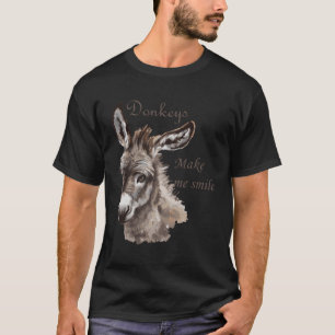 Ezels Laat me glimlachen Miniatuur Ezelstaart T-shirt