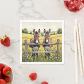 Ezels staan achter een hek in een Boerderijen weil Servet (Insitu)