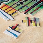 Ezels tussen dennen 600 stuk puzzel legpuzzel (Zijkant)