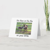 Ezels zeggen dat hij haw of ha ha 5e verjaardag kaart (Voorkant)